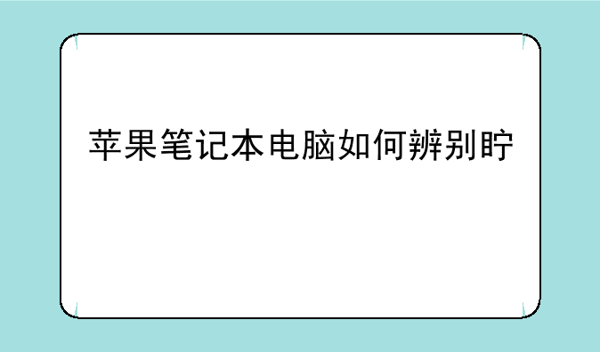 苹果笔记本电脑如何辨别真假