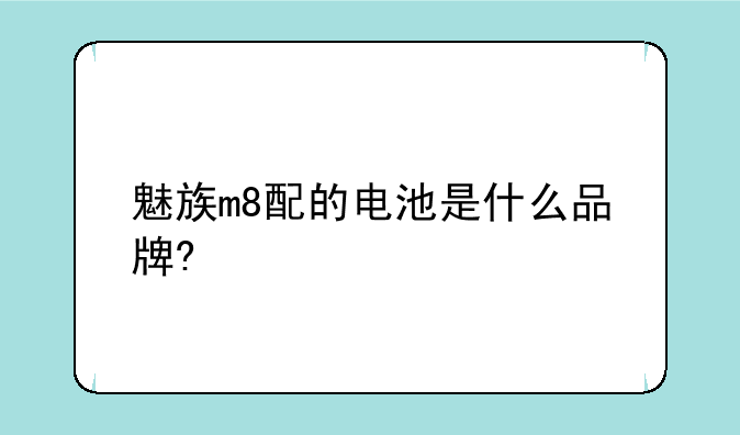 魅族m8配的电池是什么品牌?-购买魅族m8有
