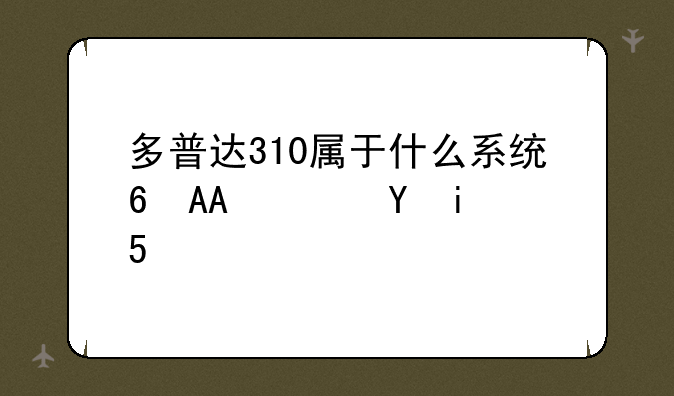 多普达310属于什么系统?PPC?还是SP?