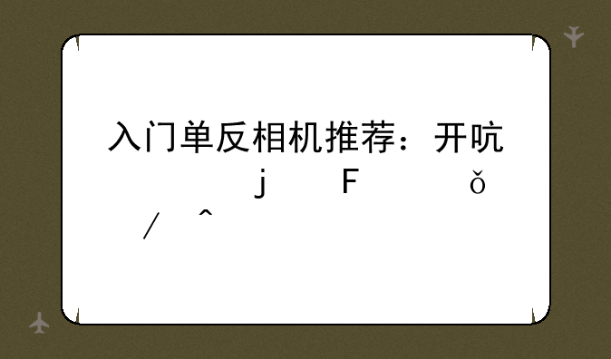 入门单反相机推荐：开启你的摄影之旅
