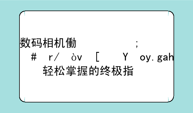 数码相机像素怎么看？小白也能轻松掌握的终极指南