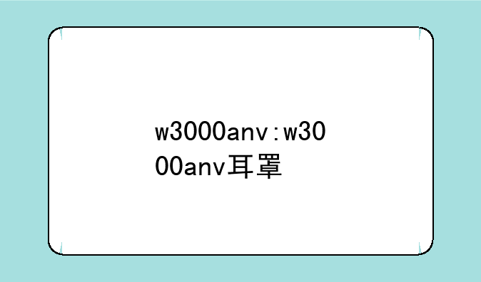 w3000anv:w3000anv耳罩