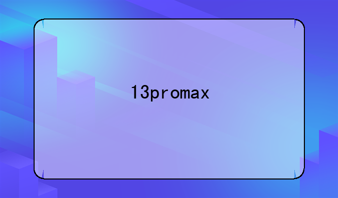 13promax