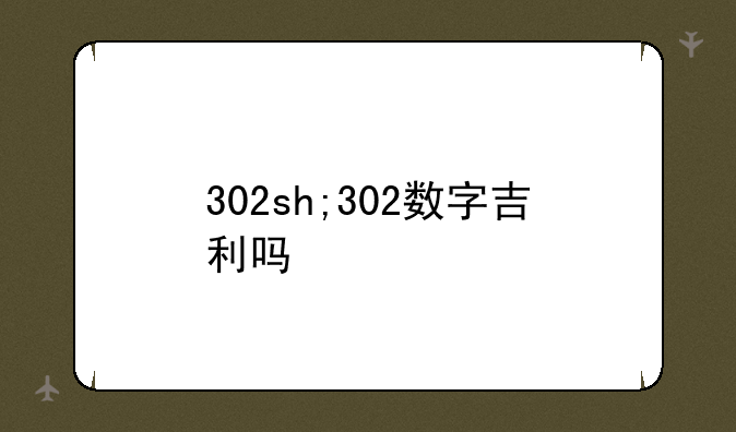 302sh;302数字吉利吗