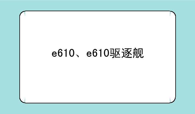 e610、e610驱逐舰