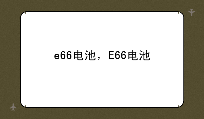 e66电池，E66电池