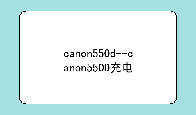 canon550d--canon550D充电