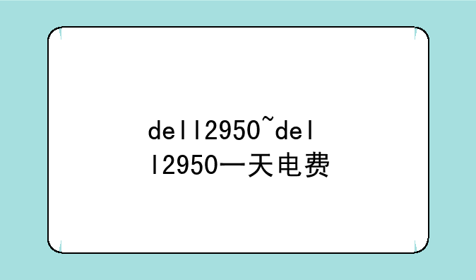 dell2950~dell2950一天电费