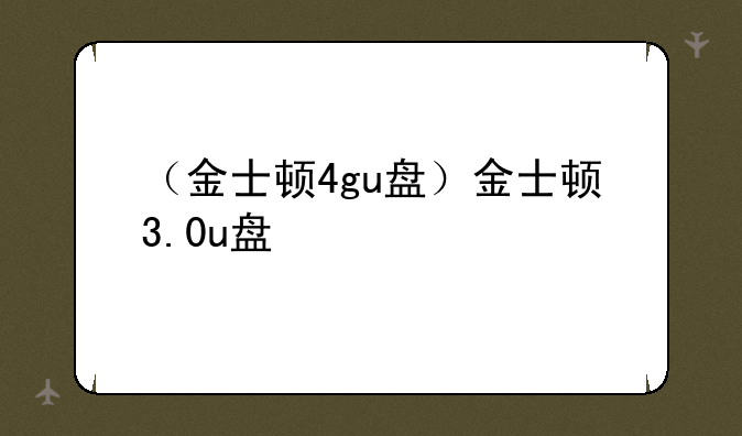 （金士顿4gu盘）金士顿3.0u盘