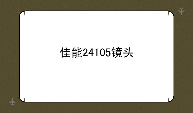 佳能24105镜头