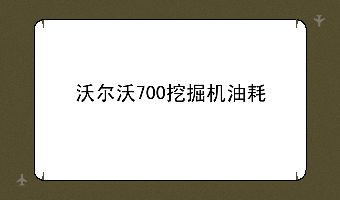 沃尔沃700挖掘机油耗