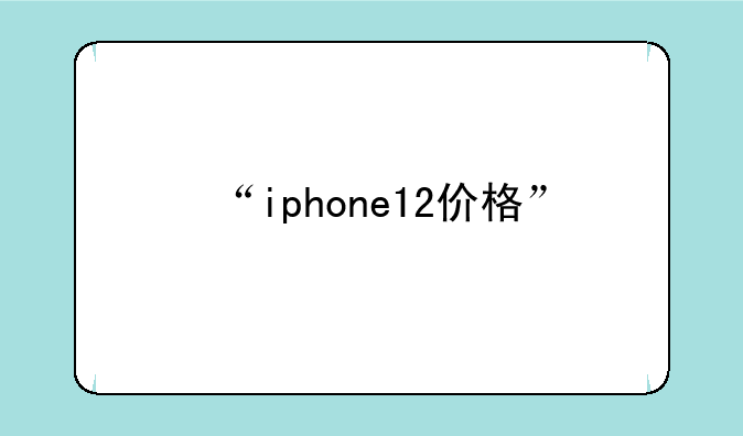 “iphone12价格”
