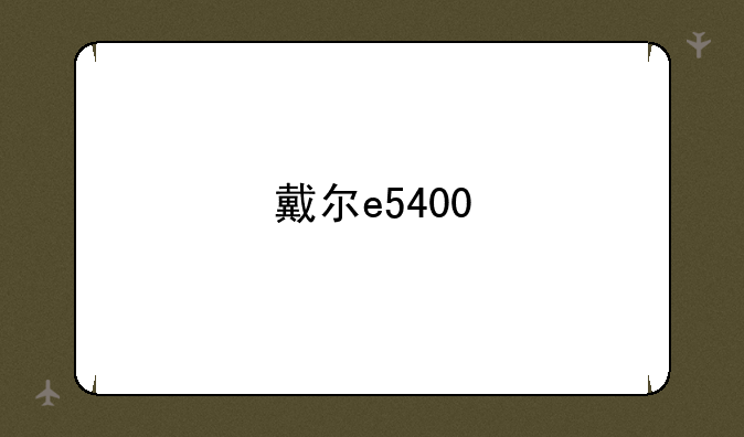 戴尔e5400