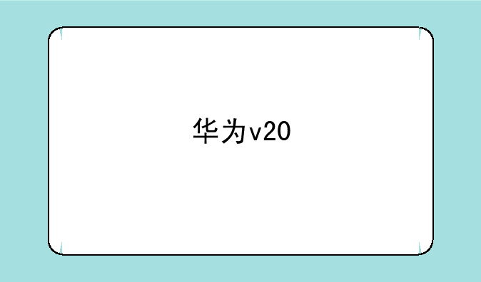 华为v20