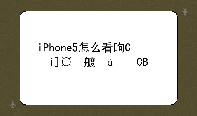 iPhone5怎么看是不是联通版？