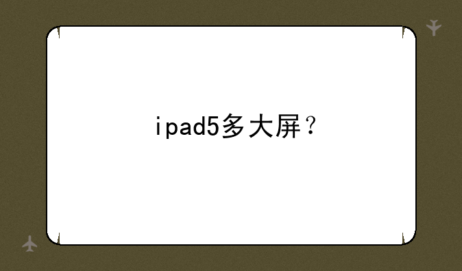 ipad5多大屏？